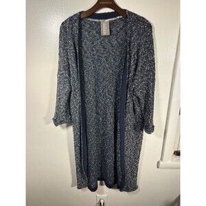 Dolan Left Coast Anthropologie Boucle Knit Duster Blue L Cardigan Longline Boho
